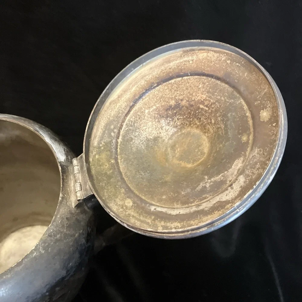 Set of 2 FB Rogers Co 1883 Silver-plate Tea /Coffee Pot (w/lid) Creamer (no lid)